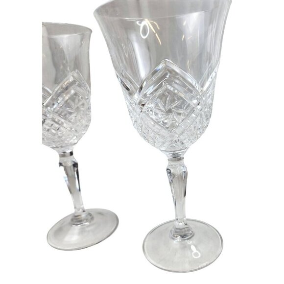 CRISTAL D'ARQUES-DURAND MASQUERADE Water Goblet glasses France 7.5” Set Of 2 - Picture 2 of 6